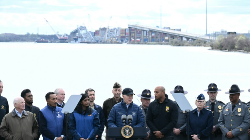 Brückeneinsturz in Baltimore: Biden gelobt bei Besuch Wiederaufbau