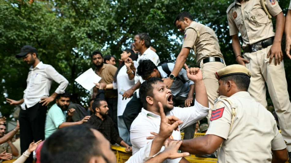  Dans les rues de New Delhi, une foule d'Indiens pour "d&eacute;fendre la voix du peuple" 