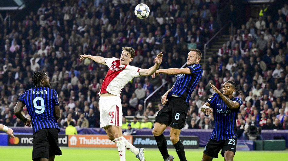 Champions: doppietta Thuram, l'Inter parte bene con l'Ajax