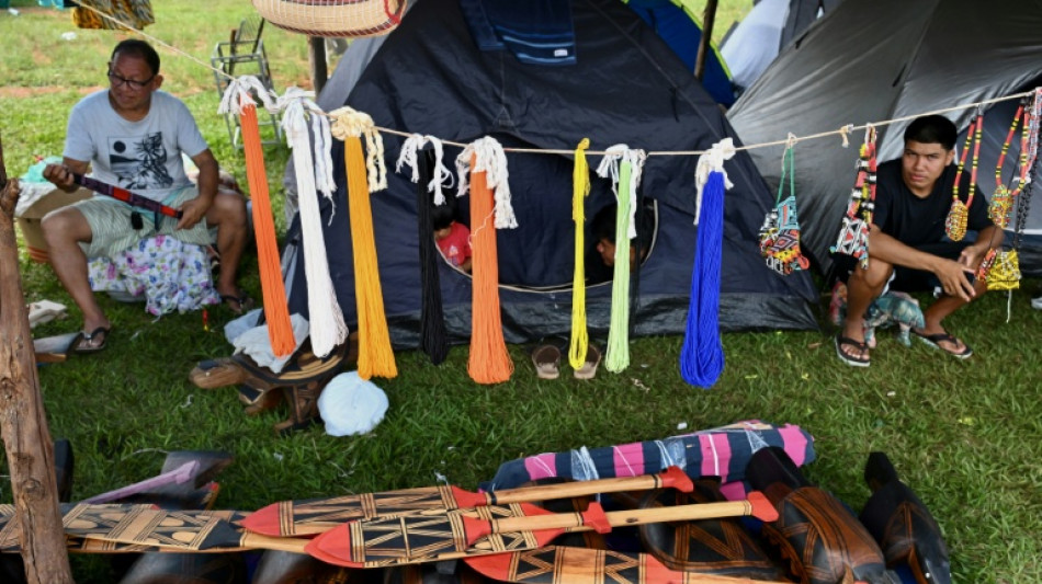  Ind&iacute;genas pedem maior prote&ccedil;&atilde;o &agrave;s suas terras durante marcha em Bras&iacute;lia 