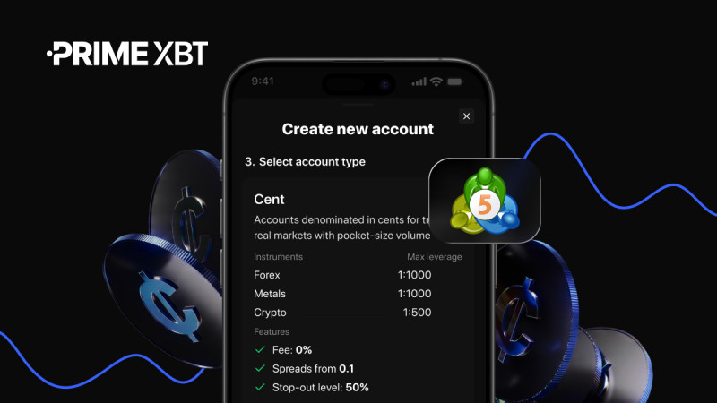  PrimeXBT Launches MT5 Cent Account for Beginners and Risk-Conscious Traders 
