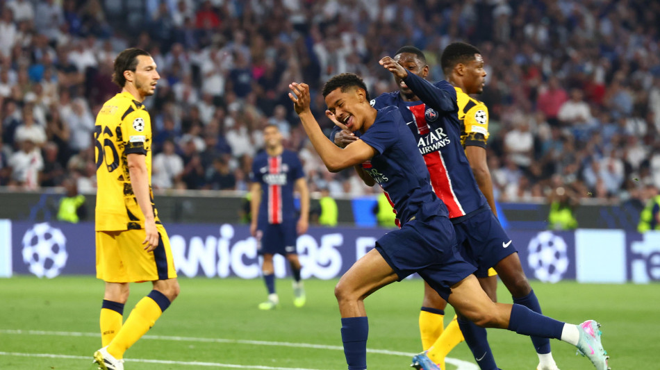 Champions: Psg-Inter; 8,4 mln spettatori medi in total audience