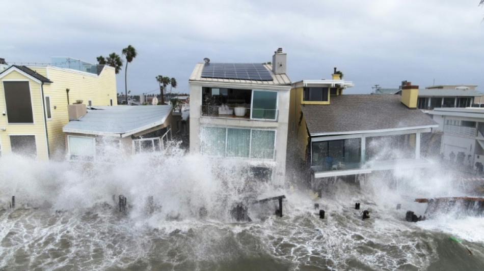  'Devastating' waves leave California beach homes on brink of collapse 
