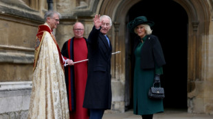 Le roi Charles III à l'église pour la cérémonie de Pâques