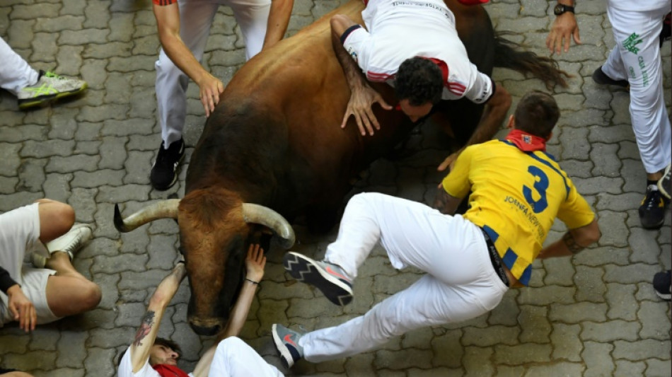 Three gored at Pamplona's fifth bull run
