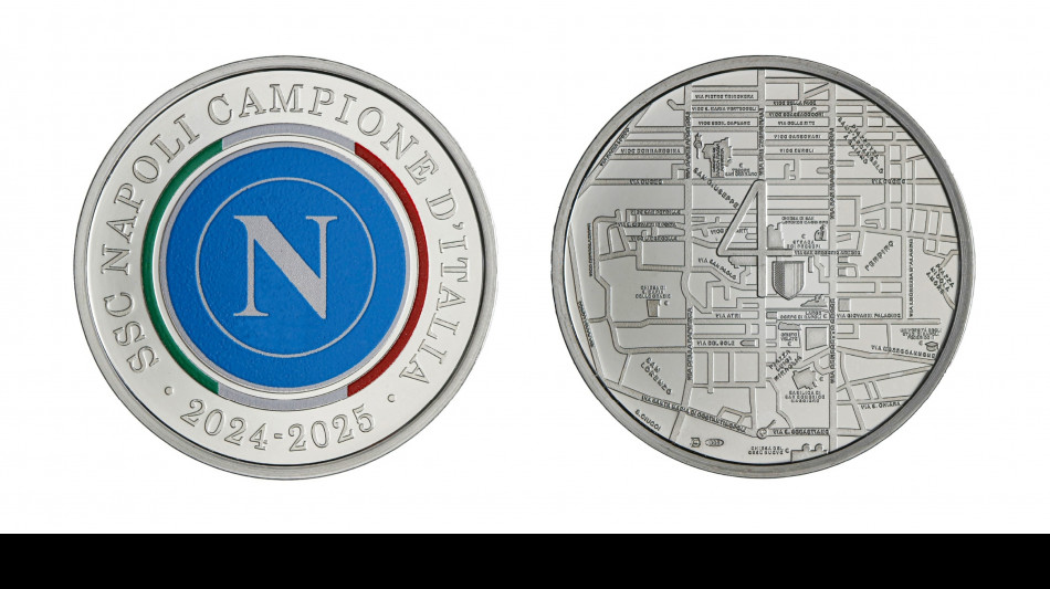 Dalla Zecca di Stato la medaglia per il Napoli campione d'Italia
